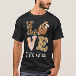 T-shirt Amour drôle de paresseux de troisième année Profes