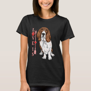 T-shirt Amour Drôle Est Basset Hound Chien Chien Mignonne 