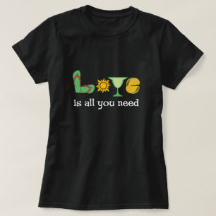 T-shirt Amour drôle est tout avec Tacos, Margarita, Soleil
