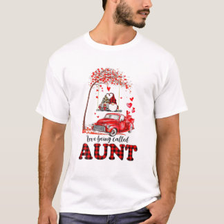 T-shirt Amour Drôle Être Appelé Tante Gnome Saint-Valentin