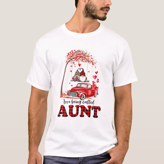 T-shirt Amour Drôle Être Appelé Tante Gnome Saint-Valentin (Devant)