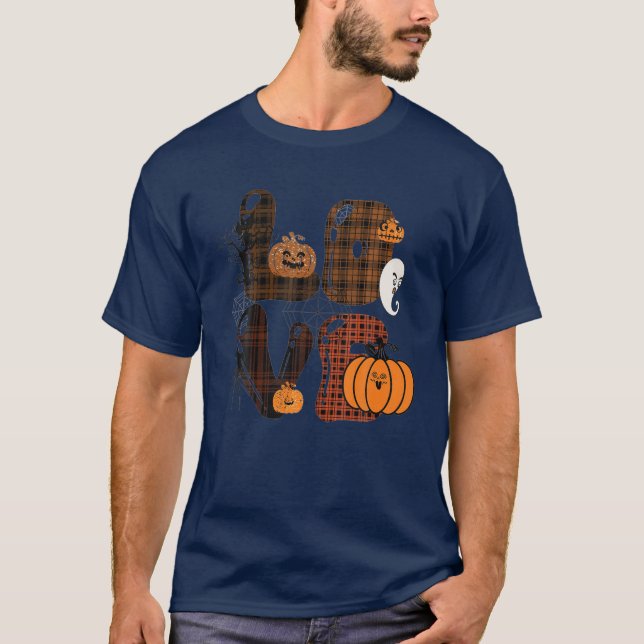 T-shirt Amour drôle Halloween Citrouille Halloween (Devant)
