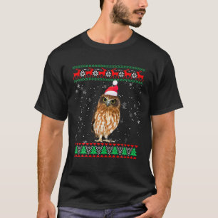 T-shirt Amour drôle laide de Noël Animaux Chouette de Noël