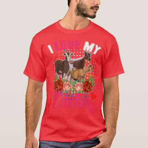T-shirt Amour Drôle Mes Mignonnes Dames Trois Mignonnes Fl