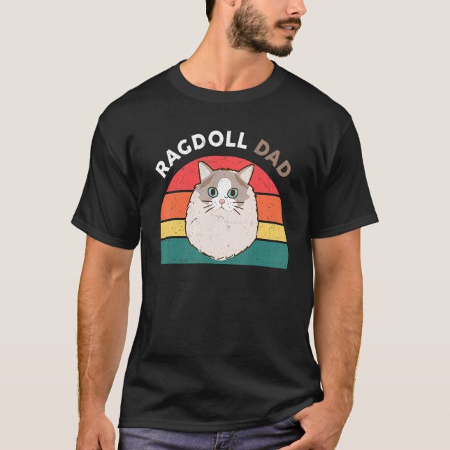 T-shirt Amour Drôle Ragdoll Chat Ragdoll Chat Papa Proprié (Devant)