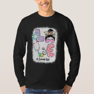 T-shirt Amour drôle Scrub Life Messy Bun Pâques jour de Pâ