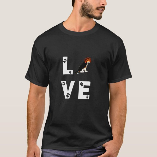 T-shirt Amour du chien beagle (Devant)