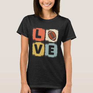 T-shirt Amour du football Jour de match en lettres majuscu