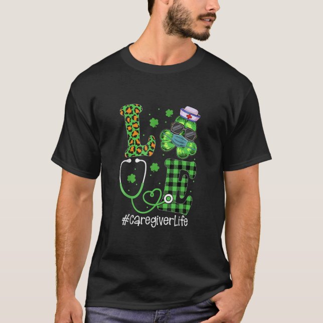 T-shirt Amour du professionnel Patrick Day Leopard Stethos (Devant)