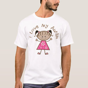 T-shirt Amour du rose I ma tante Gift