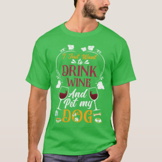 T-shirt Amour du vin pour les animaux drôle