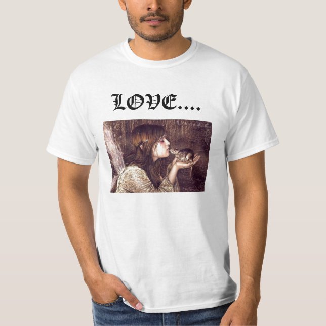 T-SHIRT AMOUR D'UNE CHEMISE DE BEAUTÉ DE RAT (Devant)