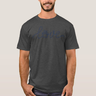 T-shirt amour écrit avec chien patte amoureux des chiens f