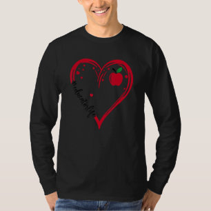 T-shirt Amour Educateur Vie Apple Coeur Enseignant Appréci