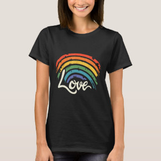 T-shirt Amour en arc-en-ciel détendu