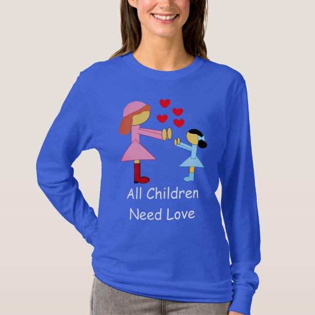 T-shirt Amour Enfants : Bleu (Devant)