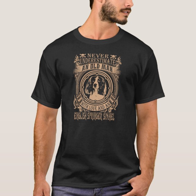 T-shirt amour English Springer Spaniel Funny Cadeau (Devant)