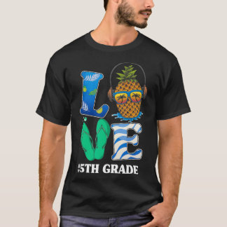 T-shirt Amour Enseignant de 5e année Ananas Enseignant de
