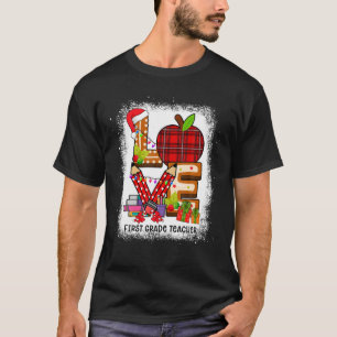 T-shirt Amour Enseignant de première année Pajama de Noël 