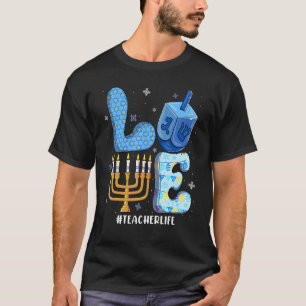 T-shirt Amour Enseignant Vie Chanukah Juif Hanoukka Pajama