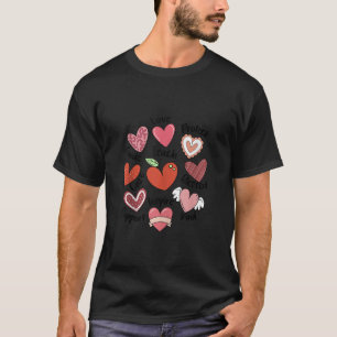 T-shirt Amour Enseigner Inspirer Coeurs Candy mignonnes Va