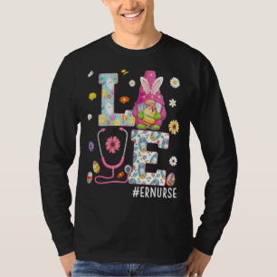 T-shirt Amour Er Nurse Bunny Gnome Oeufs de Pâques Chasse