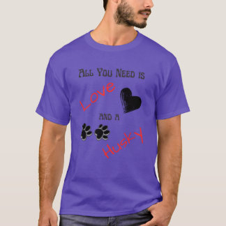 T-shirt amour et ami husky
