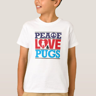 T-shirt Amour et carlins de paix
