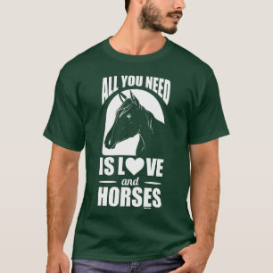 T-shirt Amour et chevaux fille cadeau cadeau enfant