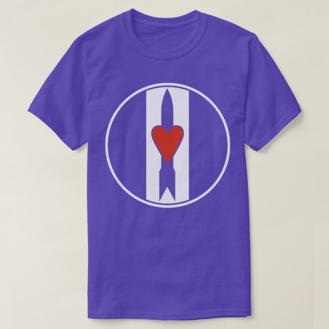 T-shirt amour et coeur de fusées (Design devant)
