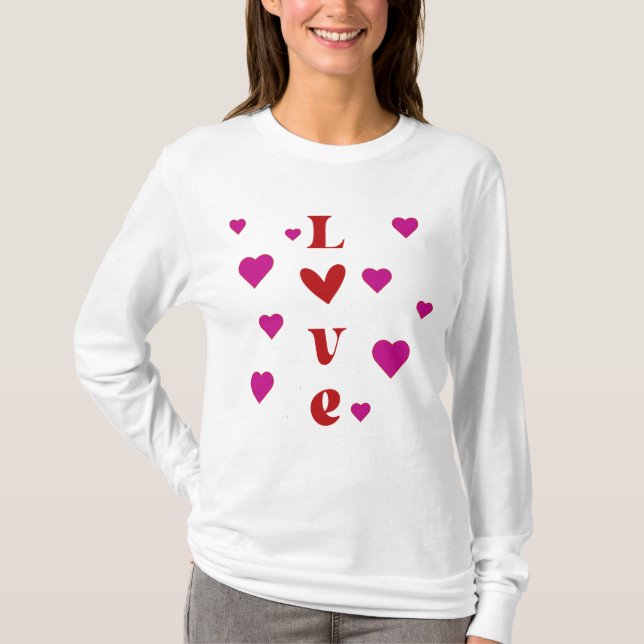 T-shirt Amour et Coeurs (Devant)