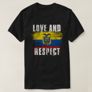 T-shirt Amour et fierté d'Ecuadorian de drapeau de