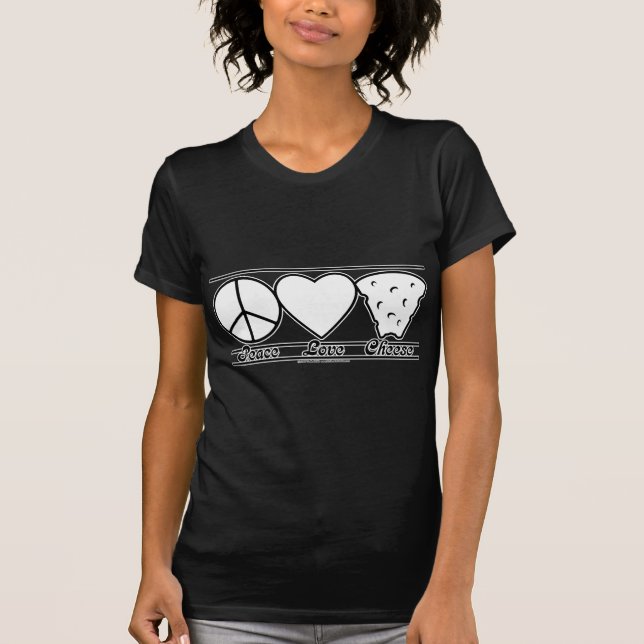 T-shirt Amour et fromage de paix (Devant)
