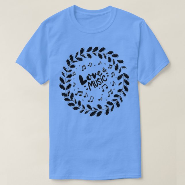 T-shirt Amour et musique (Design devant)