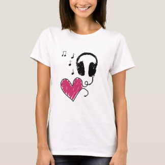T-shirt Amour et musique