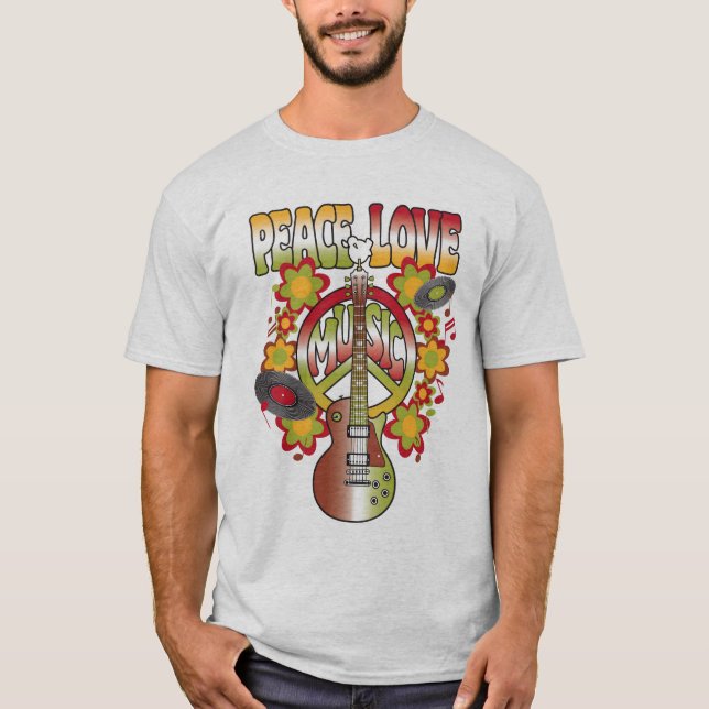 T-shirt Amour et musique de paix (Devant)