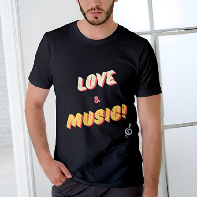 T-shirt Amour et musique personnalisés ! 🎼 Tee (Créateur téléchargé)