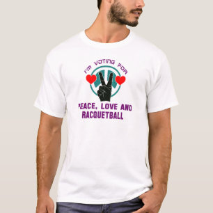T-shirt Amour et Racquetball. de paix