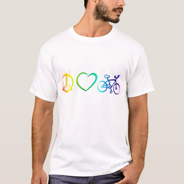 T-shirt amour et recyclage de paix (Devant)