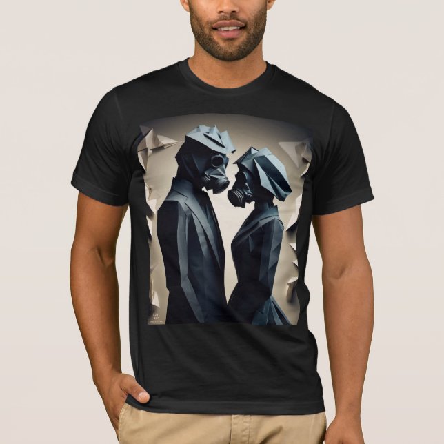 T-shirt AMOUR ET RÉSISTANCE Origami (Devant)