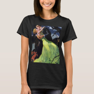 T-shirt Amour et romance vintage, baiser romantique
