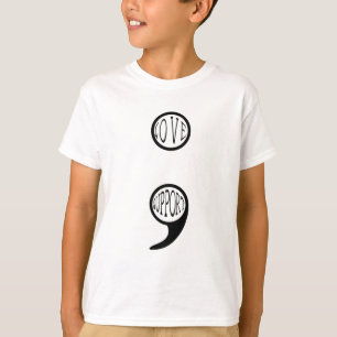 T-shirt Amour et soutien du point-virgule