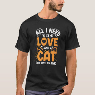T-shirt Amour Et Un Chat Cute Chat Kitty Chats Maman Papa