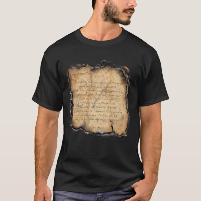 T-shirt Amour Éternel : Lettre romantique Vintage (Devant)
