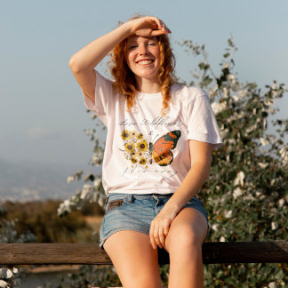 T-shirt Amour Fleur sauvage et s'envole