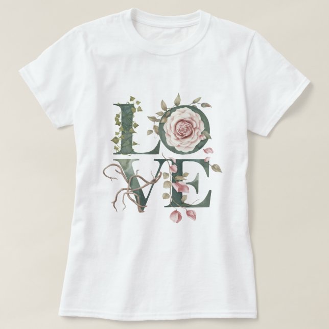 T-shirt Amour floral (Design devant)