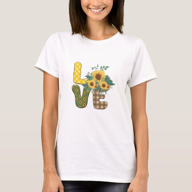 T-shirt Amour floral (Devant)