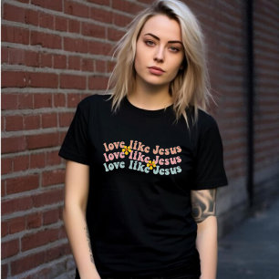 T-shirt Amour Floral Rétro Comme Jésus