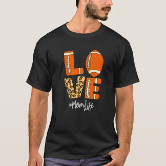 T-shirt Amour Football Américain Maman Joueur de vie Leopa