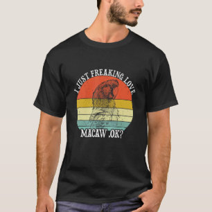 T-shirt Amour fou pour l'arara scarlet couleur perroquet o